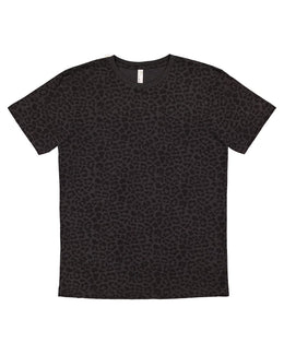 LAT Fine Jersey T-Shirt 6901 | Black Leopard - Front