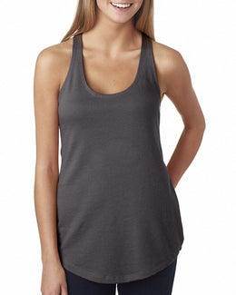 Next Level Ladies Terry Racerback Tank 6933 | Dark Gray - Front