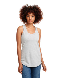 Next Level Ladies Terry Racerback Tank 6933 | Heather Gray - Front