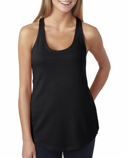 Next Level Ladies Terry Racerback Tank 6933 | Black - Front