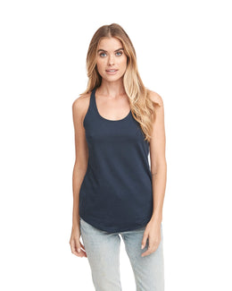 Next Level Ladies Terry Racerback Tank 6933 | Midnight Navy - Front