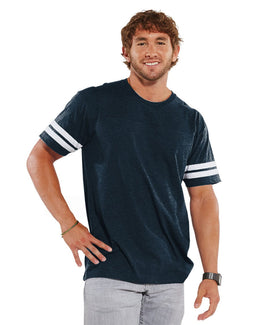 LAT Mens Football T-Shirt 6937 | Vn Navy/ Bld Wht - Front