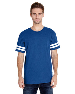 LAT Mens Football T-Shirt 6937 | Vn Royal/ Bd Wht - Front
