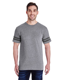LAT Mens Football T-Shirt 6937 | Gran Hth/ Vn Smk - Front