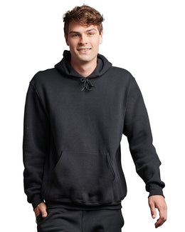 Russell Athletic Unisex Dri-Power Hooded Sweatshirt 695HBM | Black - Front