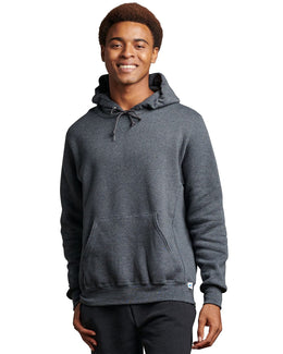 Russell Athletic Unisex Dri-Power Hooded Sweatshirt 695HBM | Black Heather - Front