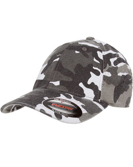 Yupoong Flexfit Cotton Camouflage Cap 6977CA | Silver Camo - Front