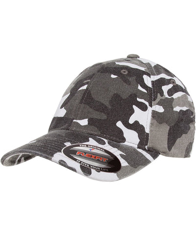 Yupoong Flexfit Cotton Camouflage Cap 6977CA | Silver Camo - Front
