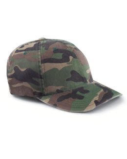 Yupoong Flexfit Cotton Camouflage Cap 6977CA | Green Camo - Front