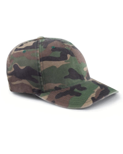 Yupoong Flexfit Cotton Camouflage Cap 6977CA | Green Camo - Front