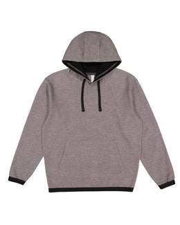 LAT Statement Fleece Pullover Hoodie 6996 | Granite Hth/ Blk - Front