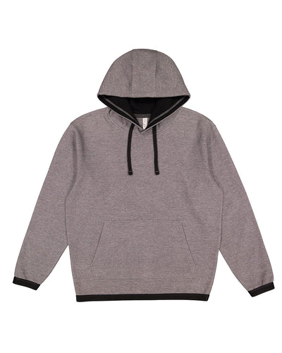 LAT Statement Fleece Pullover Hoodie 6996 | Granite Hth/ Blk - Front
