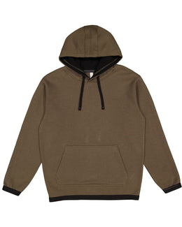 LAT Statement Fleece Pullover Hoodie 6996 | Miltary Grn/ Blk - Front