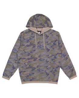 LAT Statement Fleece Pullover Hoodie 6996 | Vin Camo/ Titanm - Front