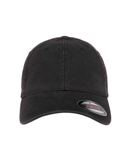Yupoong Garment-Washed Twill Cap 6997 | Black - Front