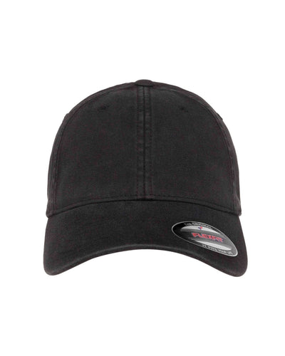 Yupoong Garment-Washed Twill Cap 6997 | Black - Front