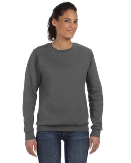 Anvil Ladies Combed Ringspun Cotton Blend Crew Neck Sweatshirt 71000L | Charcoal - Front