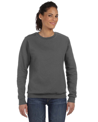 Anvil Ladies Combed Ringspun Cotton Blend Crew Neck Sweatshirt 71000L | Charcoal - Front
