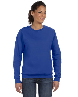 Anvil Ladies Combed Ringspun Cotton Blend Crew Neck Sweatshirt 71000L | Royal Blue - Front