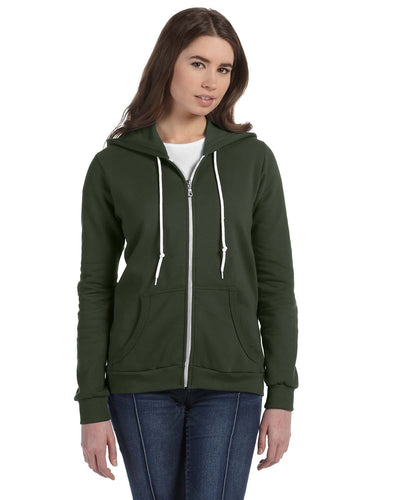 Anvil Ladies Combed Ringspun Fashion Full-Zip Hoodie 71600L | City Green - Front