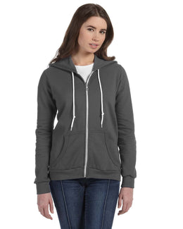 Anvil Ladies Combed Ringspun Fashion Full-Zip Hoodie 71600L | Charcoal - Front