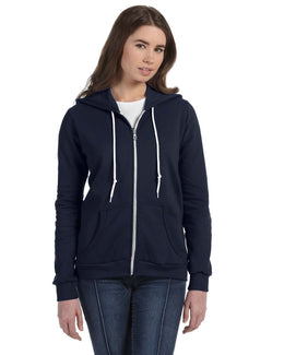 Anvil Ladies Combed Ringspun Fashion Full-Zip Hoodie 71600L | Navy - Front