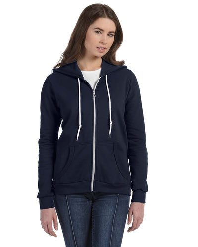 Anvil Ladies Combed Ringspun Fashion Full-Zip Hoodie 71600L | Navy - Front
