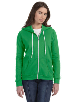 Anvil Ladies Combed Ringspun Fashion Full-Zip Hoodie 71600L | Green Apple - Front