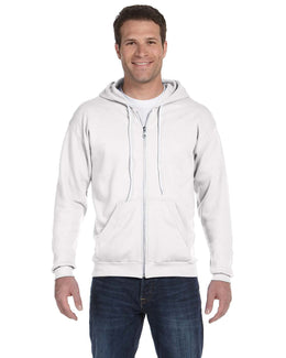 Anvil Combed Ringspun Fashion Fleece Full-Zip Hoodie 71600 | White - Front