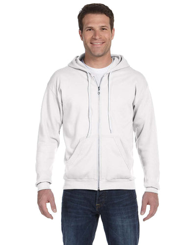 Anvil Combed Ringspun Fashion Fleece Full-Zip Hoodie 71600 | White - Front