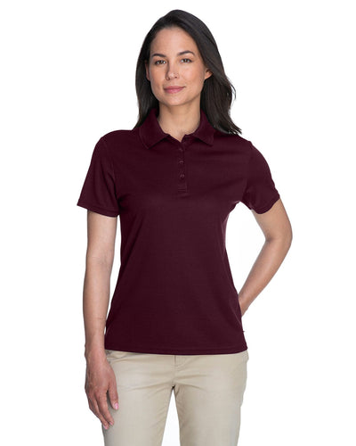 Core 365 Origin Ladies Performance Pique Polo 78181 | Burgundy - Front