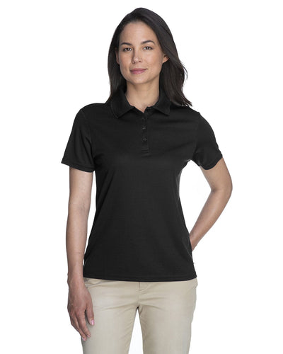 Core 365 Origin Ladies Performance Pique Polo 78181 | Black - Front