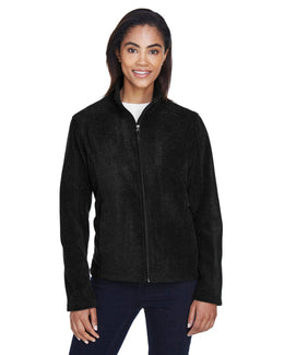 Core 365 Journey Ladies Fleece Jacket 78190 | Black - Front