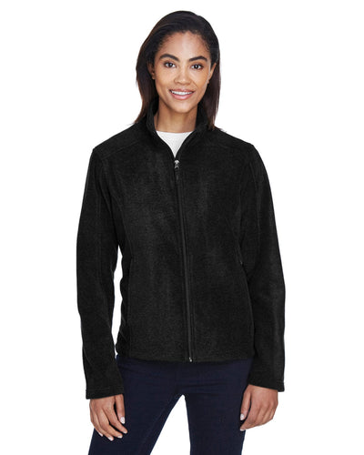 Core 365 Journey Ladies Fleece Jacket 78190 | Black - Front