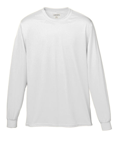 Augusta Long Sleeve Moisture Wicking T-Shirt 788 | White - Front