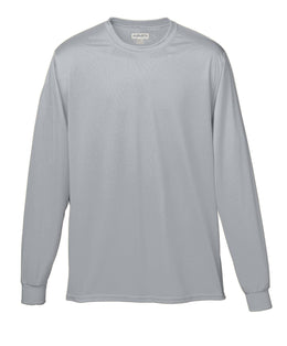 Augusta Long Sleeve Moisture Wicking T-Shirt 788 | Silver Grey - Front