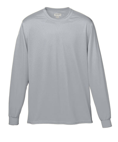 Augusta Long Sleeve Moisture Wicking T-Shirt 788 | Silver Grey - Front