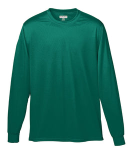 Augusta Long Sleeve Moisture Wicking T-Shirt 788 | Dark Green - Front