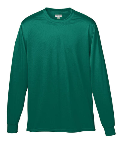 Augusta Long Sleeve Moisture Wicking T-Shirt 788 | Dark Green - Front