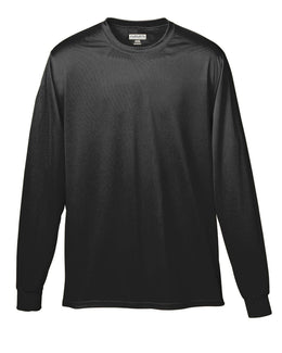 Augusta Long Sleeve Moisture Wicking T-Shirt 788 | Black - Front