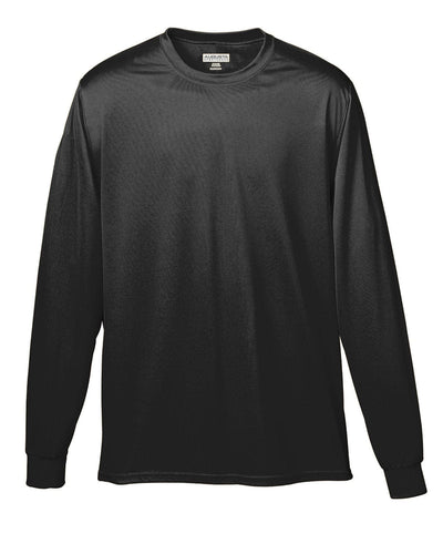 Augusta Long Sleeve Moisture Wicking T-Shirt 788 | Black - Front