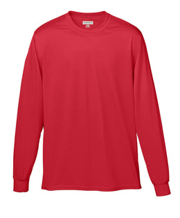 Augusta Long Sleeve Moisture Wicking T-Shirt 788 | Red - Front