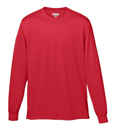 Augusta Long Sleeve Moisture Wicking T-Shirt 788 | Red - Front