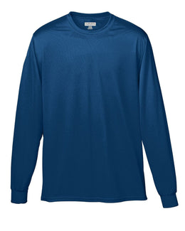 Augusta Long Sleeve Moisture Wicking T-Shirt 788 | Navy - Front