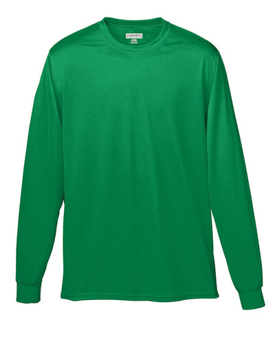 Augusta Long Sleeve Moisture Wicking T-Shirt 788 | Kelly - Front