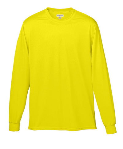 Augusta Long Sleeve Moisture Wicking T-Shirt 788 | Power Yellow - Front