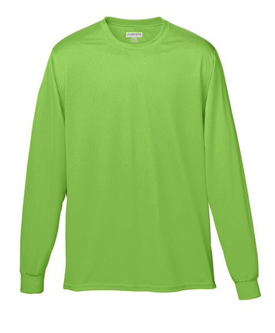Augusta Long Sleeve Moisture Wicking T-Shirt 788 | Lime - Front