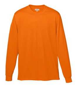 Augusta Long Sleeve Moisture Wicking T-Shirt 788 | Power Orange - Front