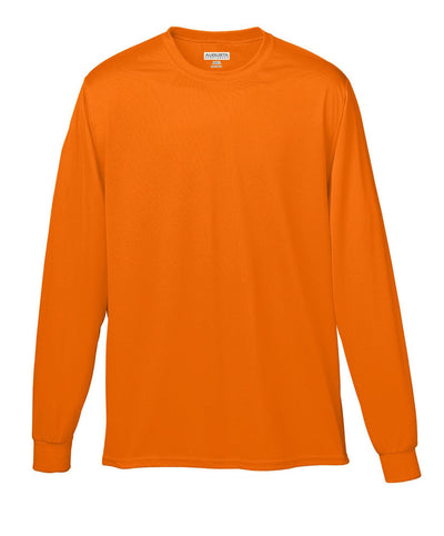Augusta Long Sleeve Moisture Wicking T-Shirt 788 | Power Orange - Front