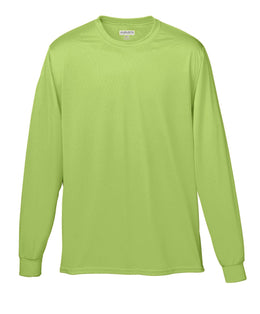 Augusta Long Sleeve Moisture Wicking T-Shirt 788 | Safety Green - Front